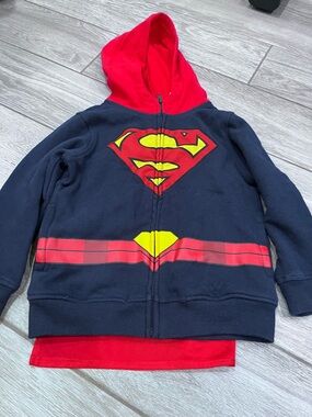 DC Comics Navy, Red & Yellow Superman Zip-Up Hoodie